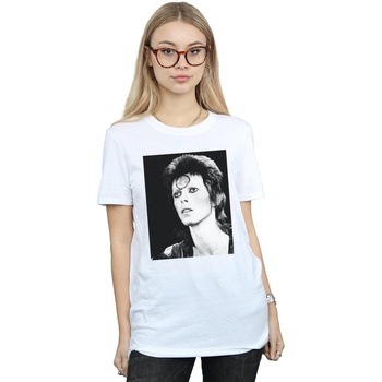 textil Mujer Camisetas manga larga David Bowie Ziggy Looking Blanco