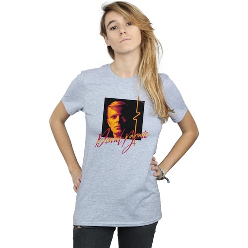 textil Mujer Camisetas manga larga David Bowie Photo Angle 90s Gris