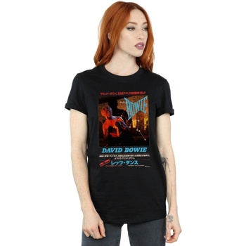 textil Mujer Camisetas manga larga David Bowie Asian Poster Negro
