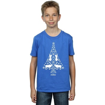 textil Niño Camisetas manga corta Disney Frozen Christmas Tree Azul