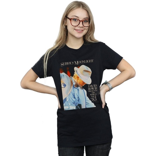 textil Mujer Camisetas manga larga David Bowie BI18931 Negro