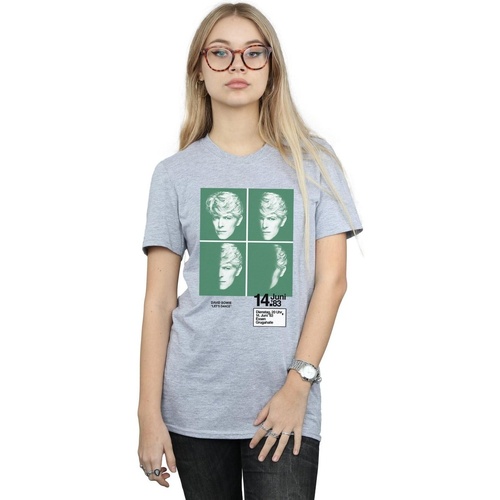 textil Mujer Camisetas manga larga David Bowie 1983 Concert Poster Gris