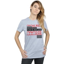 textil Mujer Camisetas manga larga David Bowie Black Tie White Noise Gris