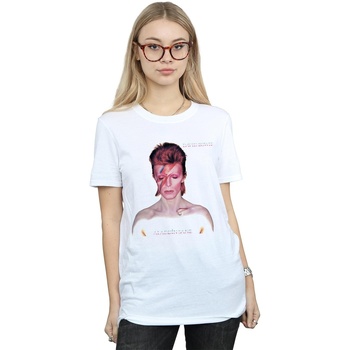 textil Mujer Camisetas manga larga David Bowie BI19073 Blanco