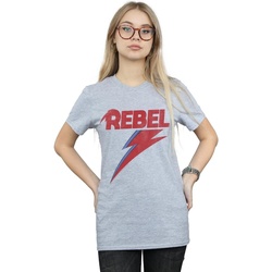 textil Mujer Camisetas manga larga David Bowie Distressed Rebel Gris