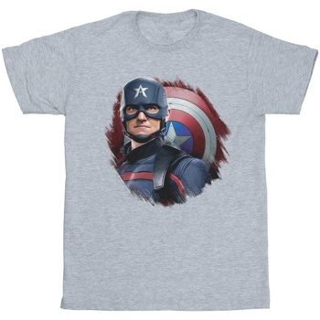 textil Niño Tops y Camisetas Marvel The Falcon And The Winter Soldier Captain America Stare Gris