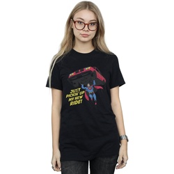 textil Mujer Camisetas manga larga Dc Comics Superman New Ride Negro