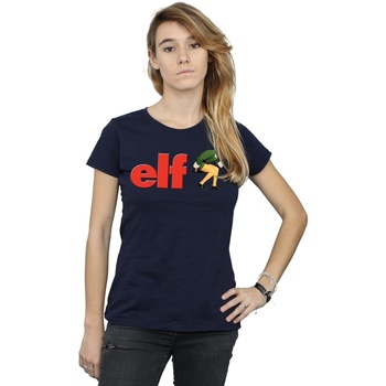 textil Mujer Camisetas manga larga Elf Crouching Logo Azul