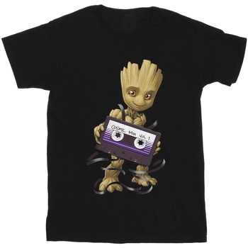 textil Niño Camisetas manga corta Marvel Guardians Of The Galaxy Groot Cosmic Tape Negro