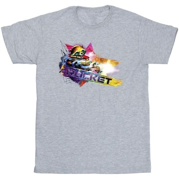 textil Niño Camisetas manga corta Marvel Guardians Of The Galaxy Abstract Rocket Raccoon Gris