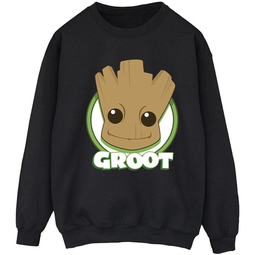 textil Mujer Sudaderas Guardians Of The Galaxy Groot Badge Negro