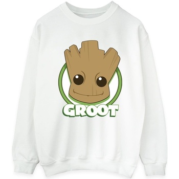 textil Mujer Sudaderas Guardians Of The Galaxy Groot Badge Blanco