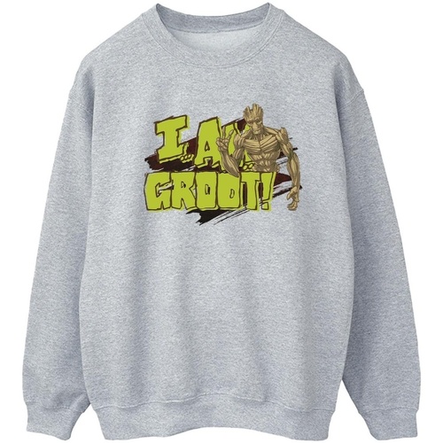 textil Mujer Sudaderas Guardians Of The Galaxy I Am Groot Gris