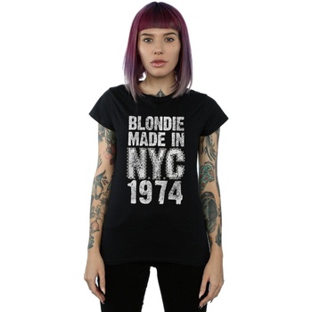 textil Mujer Camisetas manga larga Blondie Punk NYC Negro