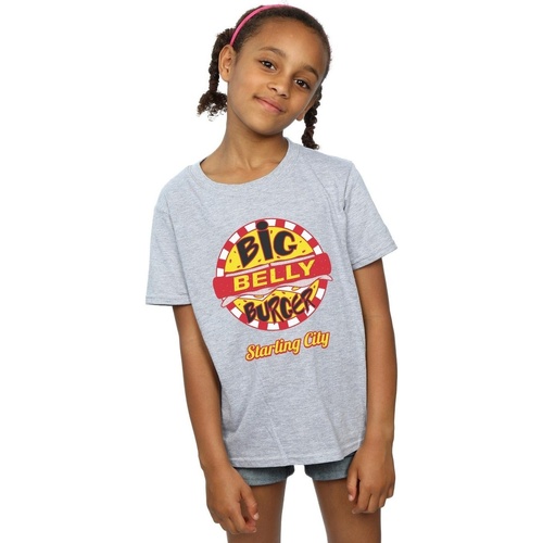 textil Niña Camisetas manga larga Dc Comics Arrow Big Belly Burger Logo Gris