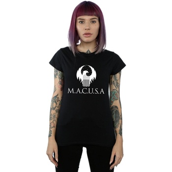 textil Mujer Camisetas manga larga Fantastic Beasts MACUSA Logo Negro