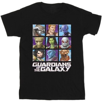 textil Niña Camisetas manga larga Guardians Of The Galaxy Character Squares Negro