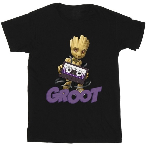 textil Niña Camisetas manga larga Guardians Of The Galaxy Groot Casette Negro