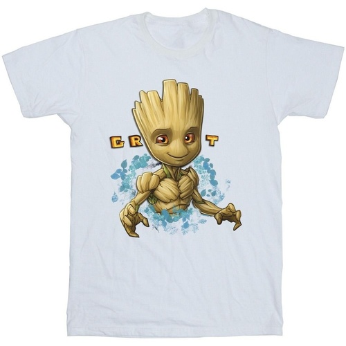 textil Niña Camisetas manga larga Guardians Of The Galaxy Groot Flowers Blanco