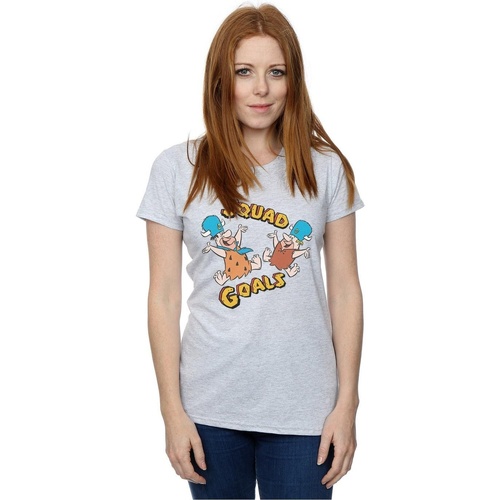 textil Mujer Camisetas manga larga The Flintstones Squad Goals Gris