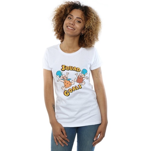textil Mujer Camisetas manga larga The Flintstones Squad Goals Blanco