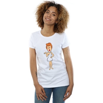 textil Mujer Camisetas manga larga The Flintstones  Blanco