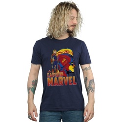 textil Hombre Camisetas manga larga Marvel Captain  Character Azul