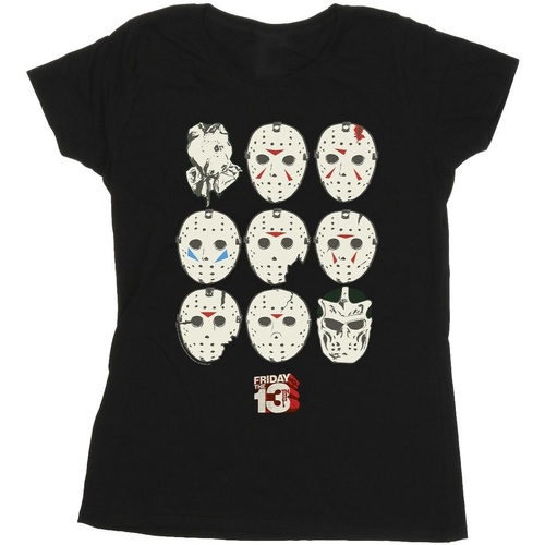 textil Mujer Camisetas manga larga Friday The 13Th Jason Masks Negro