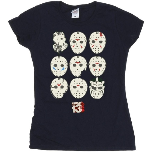textil Mujer Camisetas manga larga Friday The 13Th Jason Masks Azul