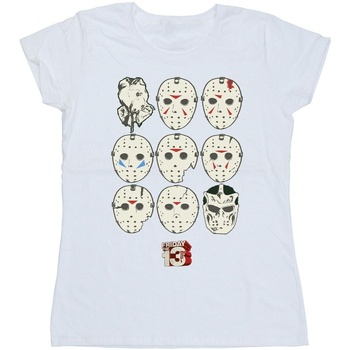 textil Mujer Camisetas manga larga Friday The 13Th Jason Masks Blanco