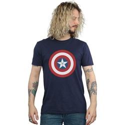 textil Hombre Camisetas manga larga Marvel Captain America Civil War Shield Azul