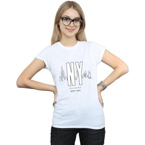 textil Mujer Camisetas manga larga Friends NY City Blanco