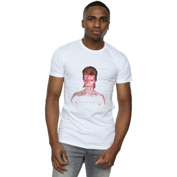 textil Hombre Camisetas manga larga David Bowie Aladdin Sane Version Blanco