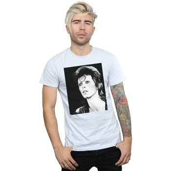 textil Hombre Camisetas manga larga David Bowie Ziggy Looking Gris