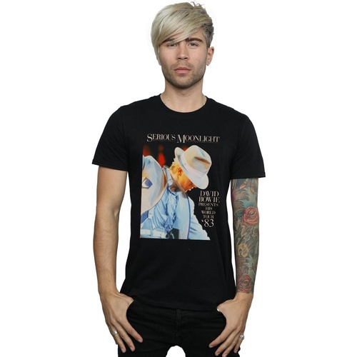 textil Hombre Camisetas manga larga David Bowie Serious Moonlight Negro