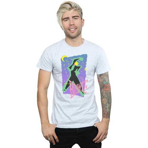 textil Hombre Camisetas manga larga David Bowie Moonlight Dance Gris