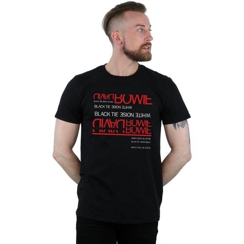 textil Hombre Camisetas manga larga David Bowie Black Tie White Noise Negro