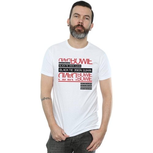 textil Hombre Camisetas manga larga David Bowie Black Tie White Noise Blanco