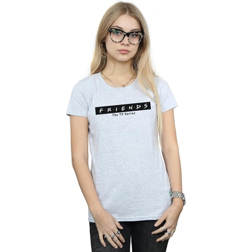 textil Mujer Camisetas manga larga Friends Logo Block Gris