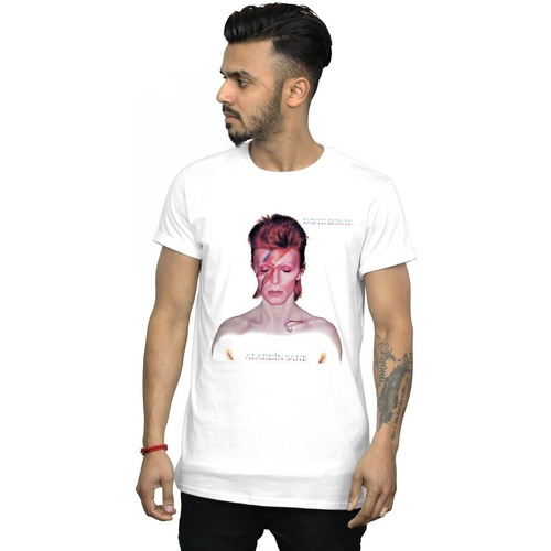 textil Hombre Camisetas manga larga David Bowie BI21113 Blanco