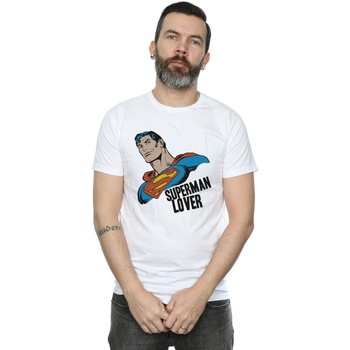 textil Hombre Camisetas manga larga Dc Comics Superman Lover Blanco