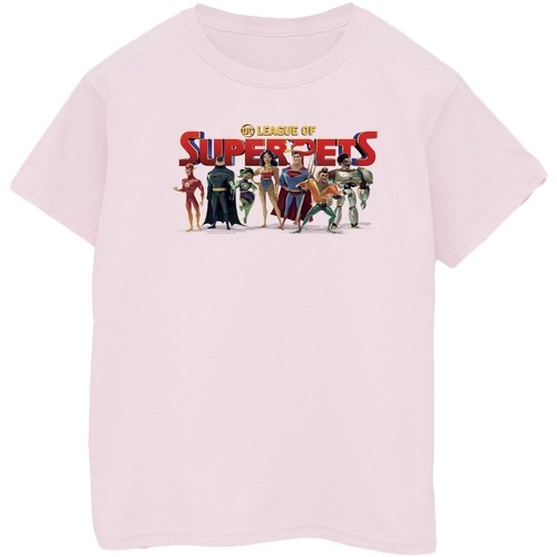 textil Mujer Camisetas manga larga Dc Comics DC League Of Super-Pets Group Logo Rojo