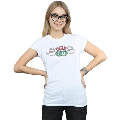 textil Mujer Camisetas manga larga Friends Central Perk Sketch Blanco