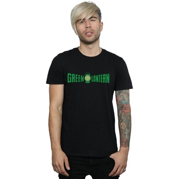 textil Hombre Camisetas manga larga Dc Comics Green Lantern Text Logo Negro