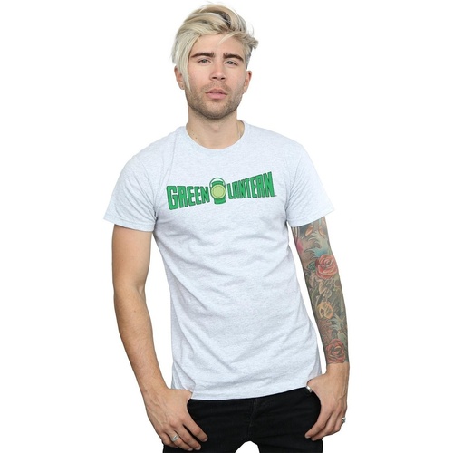 textil Hombre Camisetas manga larga Dc Comics Green Lantern Text Logo Gris