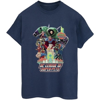 textil Mujer Camisetas manga larga Dc Comics DC League Of Super-Pets Super Powered Pack Azul