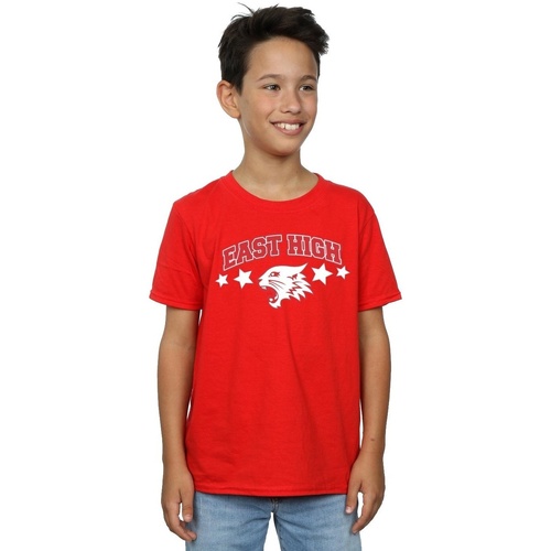 textil Niño Camisetas manga corta Disney High School Musical The Musical Wildcat Stars Rojo