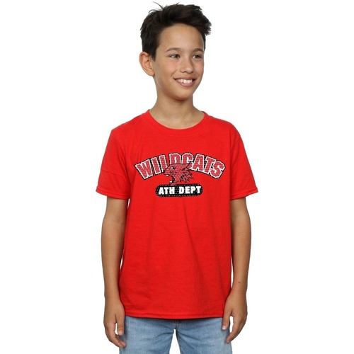 textil Niño Camisetas manga corta Disney High School Musical The Musical Wildcats Athletic Rojo