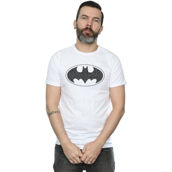 textil Hombre Camisetas manga larga Dc Comics Batman One Colour Logo Blanco