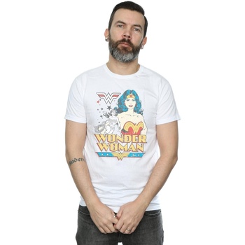textil Hombre Camisetas manga larga Dc Comics Wonder Woman Posing Blanco
